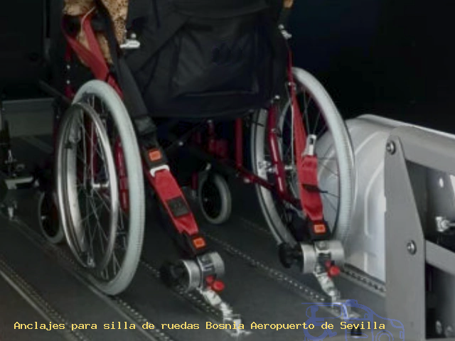 Sujección de silla de ruedas Bosnia Aeropuerto de Sevilla